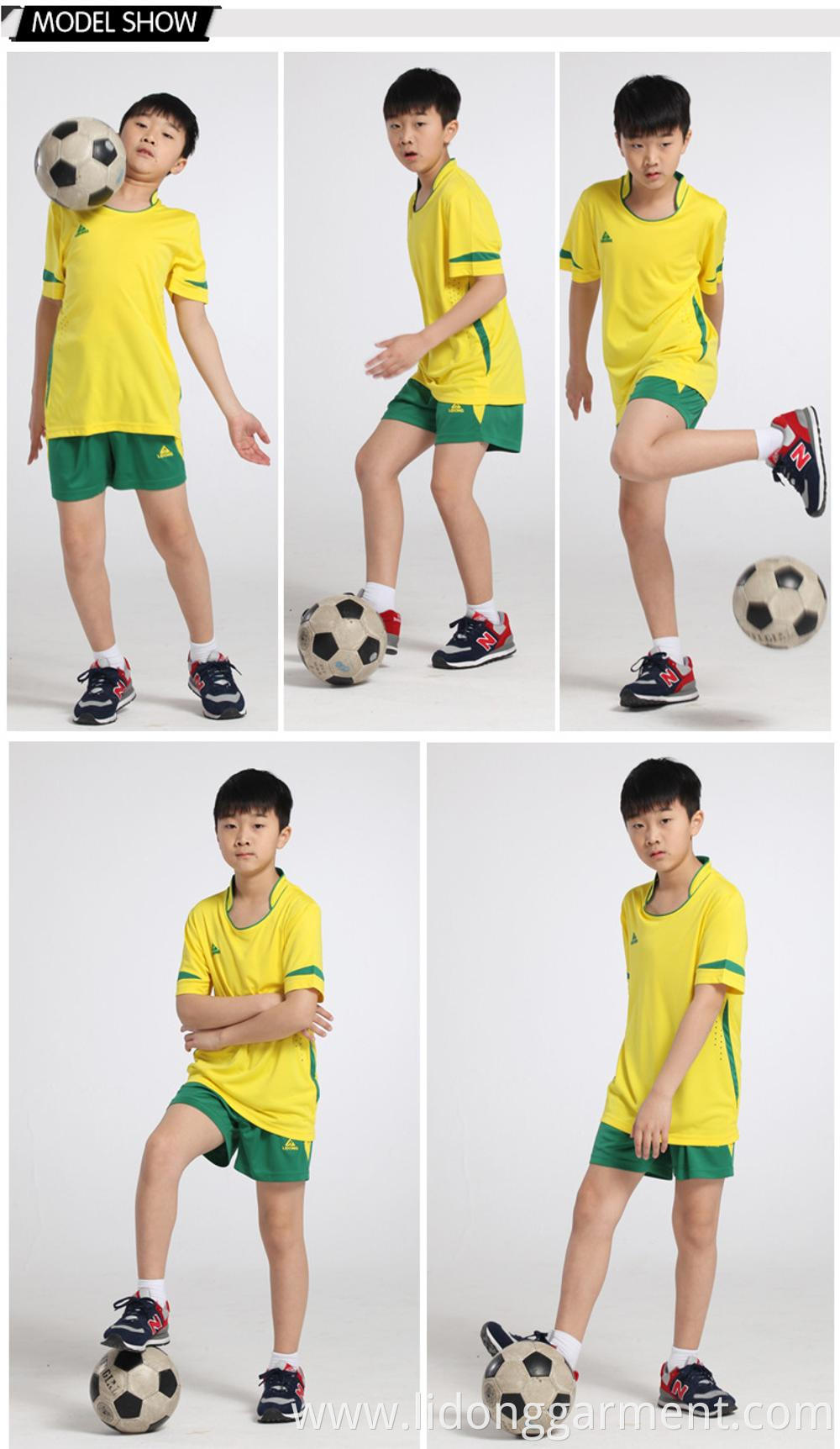 Sports Jersey New Model Kids Team Soccer Jersey Set Wholesale Blank Sublimation Football Jersey Soccer Wear